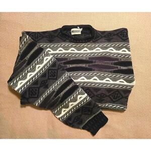 Megalos XLT Vintage Pattern Knit Sweater